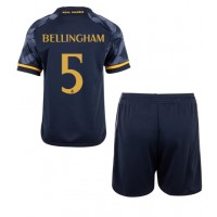 Echipament fotbal Real Madrid Jude Bellingham #5 Tricou Deplasare 2023-24 pentru copii maneca scurta (+ Pantaloni scurti)